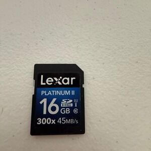 Lexar Platinum II 16GB SDHC Memory Card 300x 45MB/s Class 10 UHS-I Flash Card